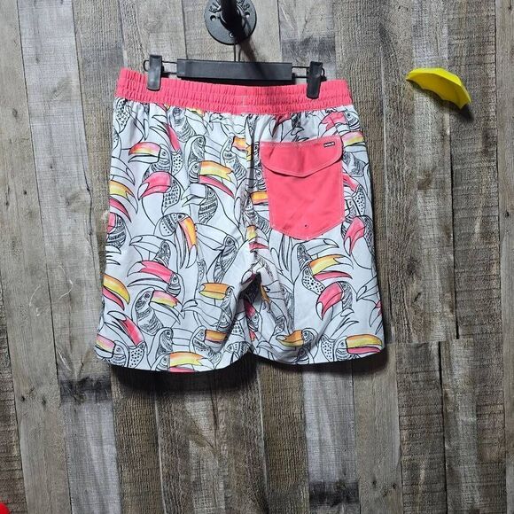 Hurley Toucan Print Board Shorts Swim Trunks NWOT - Picture 2 of 3